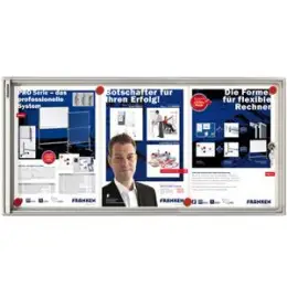 Flachschaukasten Franken FSA3 Innenbereich, magnetisch, Flügeltür, 37x73x3cm