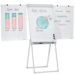 Flipchart Franken FC84 Deluxe Standard 67x95cm PROSerie PRO 4-Bein hellgrau