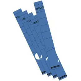 Ordner-Rückenschild Etiketten Falken 11287034 lang/schmal, selbstklebend, mit Aufdruck, blau, Pack 10 Stk