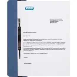 Ösenschmalhefter Elba 100091760 26450BL A4+Folio, Manilakarton 250g, kaufmännische Heftung + Amtsheftung, blau, Pack 25 Stk