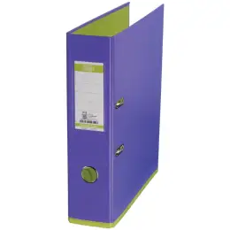 Ordner Elba 100081038 10489VIGH myColour, Strong-Line A4, 80mm, Pappe/PP-Folie, Wechselfenster, Bicolour-Optik, violett/hellgrün, Pack 10 Stk