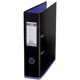 Ordner Elba 100081034 myColour, Strong-Line A4, 80mm, Pappe/PP-Folie, Wechselfenster, Bicolour-Optik, schwarz/violett, Pack 10 Stk