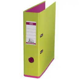 Ordner Elba 100081037 10489GHPI myColour, Strong-Line A4, 80mm, Pappe/PP-Folie, Wechselfenster, Bicolour-Optik, hellgrün/pink, Pack 10 Stk