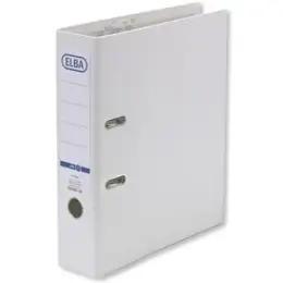 Ordner Elba 100202147 10456WE smart Pro A4, 80mm, Pappe/PP-Folie, Wechselfenster, weiß