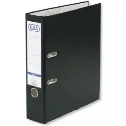 Ordner Elba 100202154 10456SW smart Pro A4, 80mm, Pappe/PP-Folie, Wechselfenster, schwarz