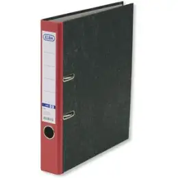Ordner Elba 100023245 10425RO smart Original A4, 50mm, Pappe/Wolkenmarmor, roter Rücken