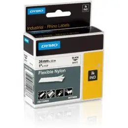 Schriftband-Kassette Dymo S0773840 1734524 Rhino 24mm x 3,5m, Nylon, schwarz auf weiß