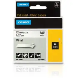 Schriftband-Kassette Dymo S0718600 18444 Rhino 12mm x 5,5m, schwarz auf weiß