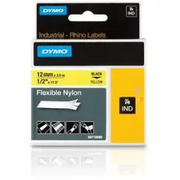 Schriftband-Kassette Dymo S0718080 18490 Rhino 12mm x 3,5m, schwarz auf gelb, Pack 5 Stk