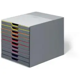 Schubladenbox Durable 7610-27 761027 Varicolor 10 farbig 10-Schübe geschlossene Schubladen