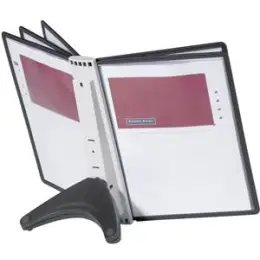 Sichttafel-Tischständer Durable 5540-01 554001 Sherpa Soho 5 schwarz mit 5 schwarzen Tafeln