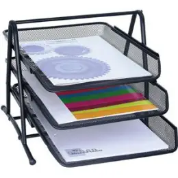 Briefablage Wedo 65801 65 801 Office schwarz A4 mit 3 Schüben