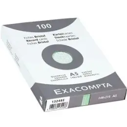 Karteikarten Exacompta 13220B A7 kariert gelb, Pack 100 Stk
