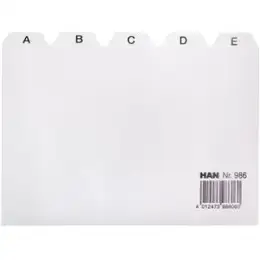 Karteiregister HAN 986 A6-quer, PP-Folie, A-Z, 25-teilig, grau