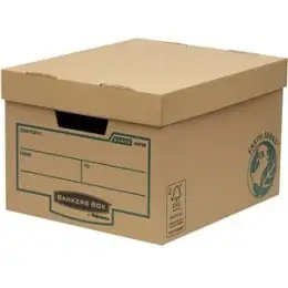 Archivbox Fellowes 4472401 Bankers Box, Earth Series braun, mit Deckel (27,5 x 39,6 x 32,6 cm)