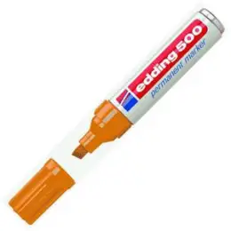 Permanentmarker Edding 500 4-500006 2-7mm, Keilspitze, orange, Pack 10 Stk