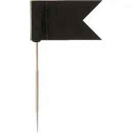 Markierfahnen Alco 711 schwarz 35 mm lang, Pack 20 Stk