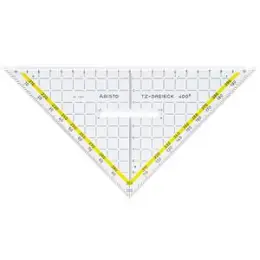 TZ-Dreieck Aristo 1651/2 400 Grad 225mm mit Griff Facette und Tuschenoppen, Pack 10 Stk