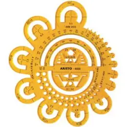 Abrundungsschablone Aristo 5020 0,5-40mm mit Tuschekante