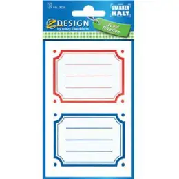 Buch-Etiketten Avery Zweckform 3026 76 x 120 mm rot/blau, Pack 10 x 6 Stk