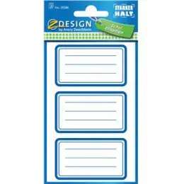 Buch-Etiketten Avery Zweckform 59286 blau 76 x 120 mm Motiv Rahmen, Pack 10 x 9 Stk