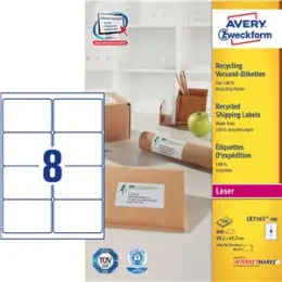 Adressetiketten Avery Zweckform 7165-100 99,1 x 67,7 mm weiß, Pack 800 Stk/100 Blatt