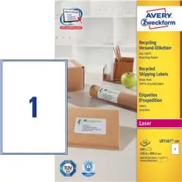 Versand-Etiketten Avery Zweckform 7167-100 199,6 x 289,1 mm weiß, Pack 100 Stk/100 Blatt