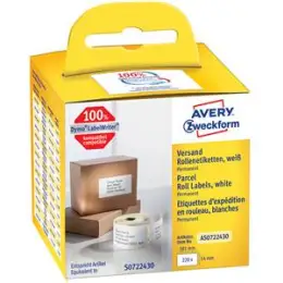 Versand-Etiketten Avery Zweckform AS0722430 101 x 54 mm selbstklebend weiß, Rolle 220 Stk