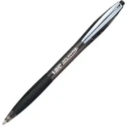 Kugelschreiber Bic 902133 Atlantis Soft 0,4mm (M), Wechselmine, Druckmechanik, dokumentenecht, schwarz