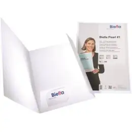 Angebots- und Präsentationsmappe Biella 0186401.01 Pearl #1 A4 weiß matt Karton 240g