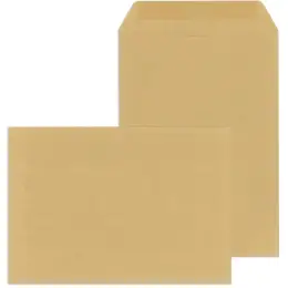 Versandtasche Rössler Kuvert 30005148 361067 B5 ohne Fenster nassklebend braun 90g, Pack 500 Stk