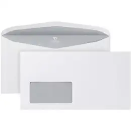 Briefumschlag Posthorn 02539147 125x235mm mit Fenster nassklebend weiß 80g Kompakt ASK mit Innendruck, Pack 1000 Stk