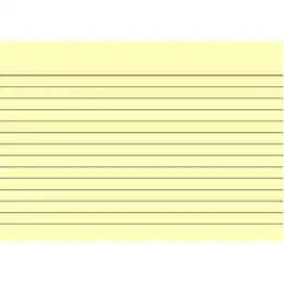 Karteikarten Brunnen 10-2260110 102260110 A6 liniert gelb, Pack 100 Stk