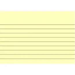 Karteikarten Brunnen 10-2270110 102270110 A7 liniert gelb, Pack 100 Stk