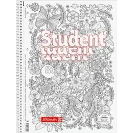 Collegeblock Brunnen 10-6742701 106742701 Student A4 liniert Lineatur 27 Garten 80 Blatt, Pack 5 Stk