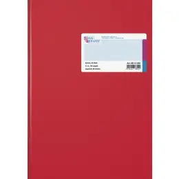 Geschäftsbuch König & Ebhardt 86-14252 8614252 A4, 192 Seiten, kariert, Kunststoff, rot