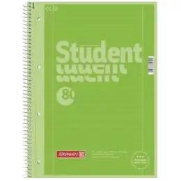 Collegeblock Brunnen 10-67927152 1067927152 Student A4 liniert kiwi, Lineatur 27 80 Blatt, Pack 5 Stk