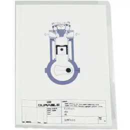 Sichthüllen Durable 2339-19 233919 A4 150my transparent PVC oben und rechts offen, Pack 50 Stk