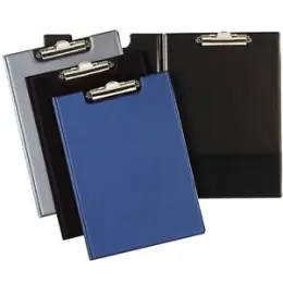 Blockmappe Durable 2357-07 235707 A4 dunkelblau Standardqualität mit Federklemme, Pack 5 Stk