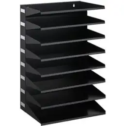 Sortierreck Durable 3361-01 336101 8 Fächer schwarz Metall