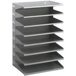 Sortierreck Durable 3361-10 336110 8 Fächer grau Metall