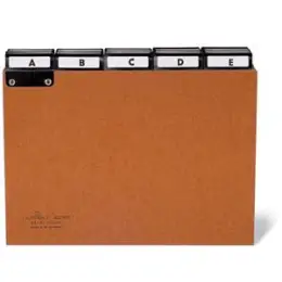 Karteiregister Durable 4245-11 424511 A4 quer A-Z braun Preßspan 40mm Tab 5/5 Teilung