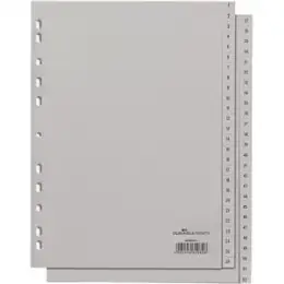 Ordnerregister Durable 6504-10 650410 für A4 1-52 grau geprägte Taben aus PP