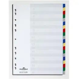 Register Durable 6758-27 675827 A4 20-teilig farbige Taben PP, Pack 20 Stk