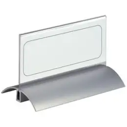 Tischnamensschild Durable 8201-19 820119 De Luxe 61x122mm transparent, Pack 2 Stk