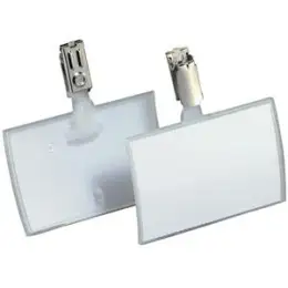 Namensschild Durable 8216-19 821619 Click Fold 54x90mm Clip transparent PP Schild, Pack 25 Stk