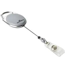 Namensschild-Halter Durable 8324-10 832410 Jojo Style grau 80cm Druckknopfschlaufe, Pack 10 Stk