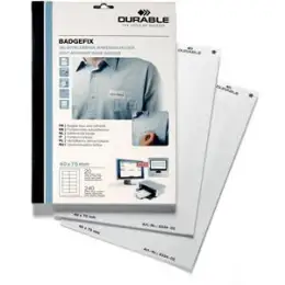 Textilschild Durable 8334-02 833402 Badgefix 40x75mm weiß, Pack 240 Stk