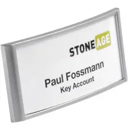 Namensschild Durable 8540-23 854023 Classic 30x65mm silber mit Magnet, Pack 10 Stk