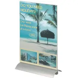 Tischaufsteller Durable 8589-19 858919 A4 340x220x34mm Tischaufsteller mit Alu-Standfuss